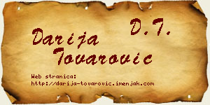 Darija Tovarović vizit kartica